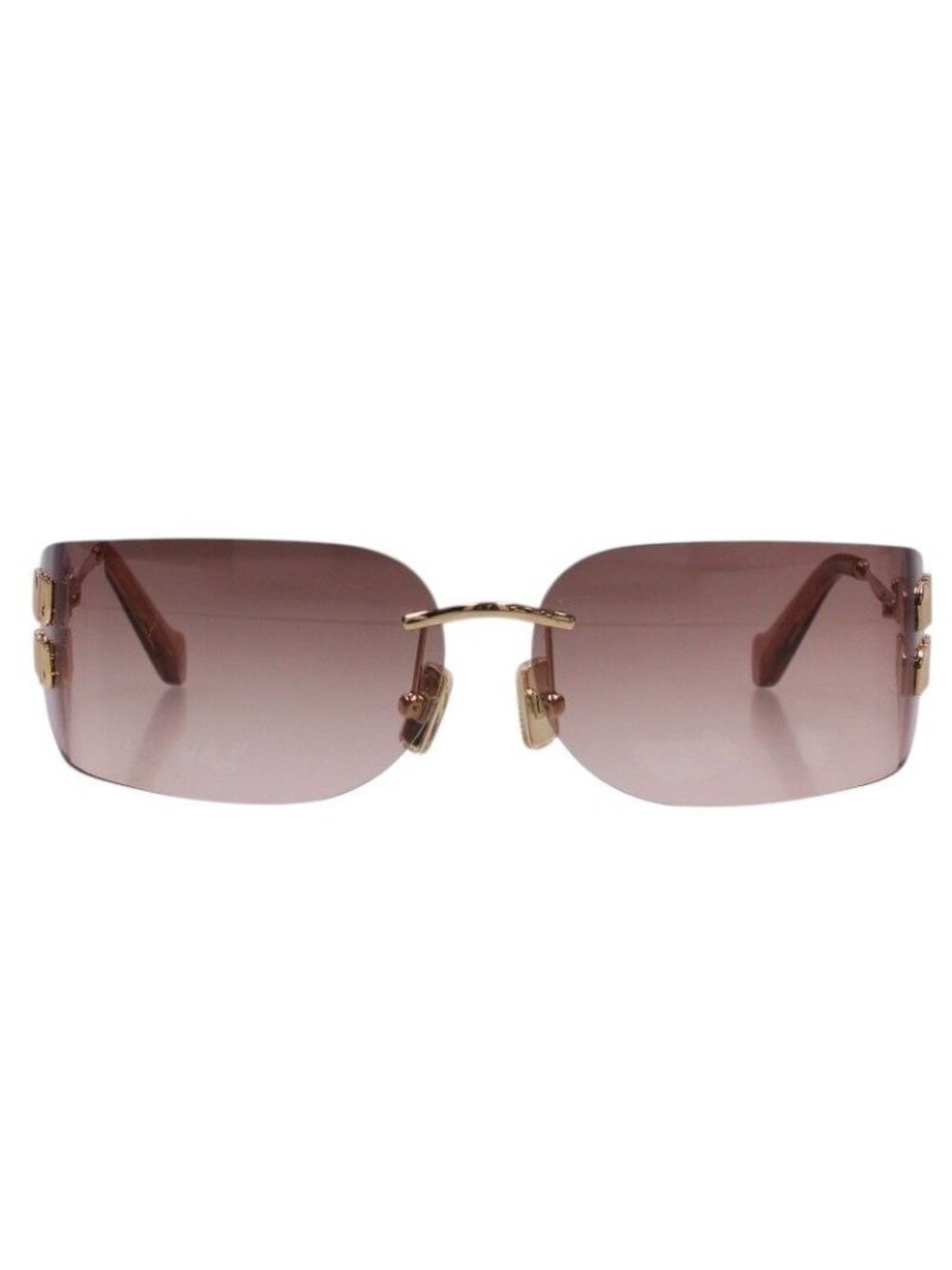 Miu Miu Side Logo Rimless Sunglasses Eyewear